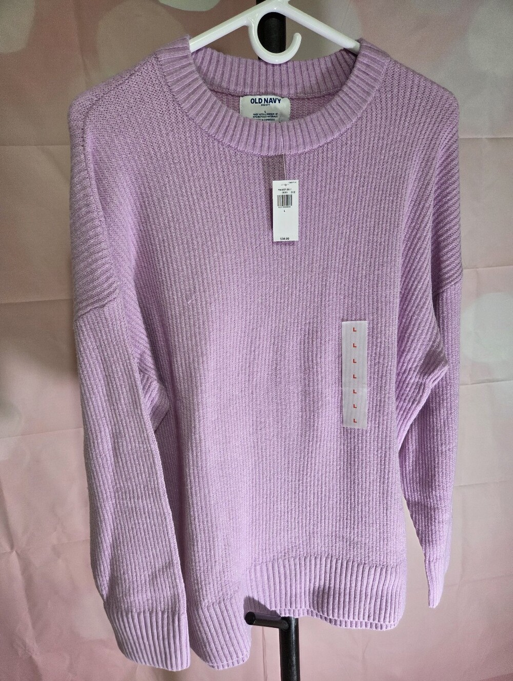 Old Navy Women's Rosy Pink Crewneck Sweater NWT